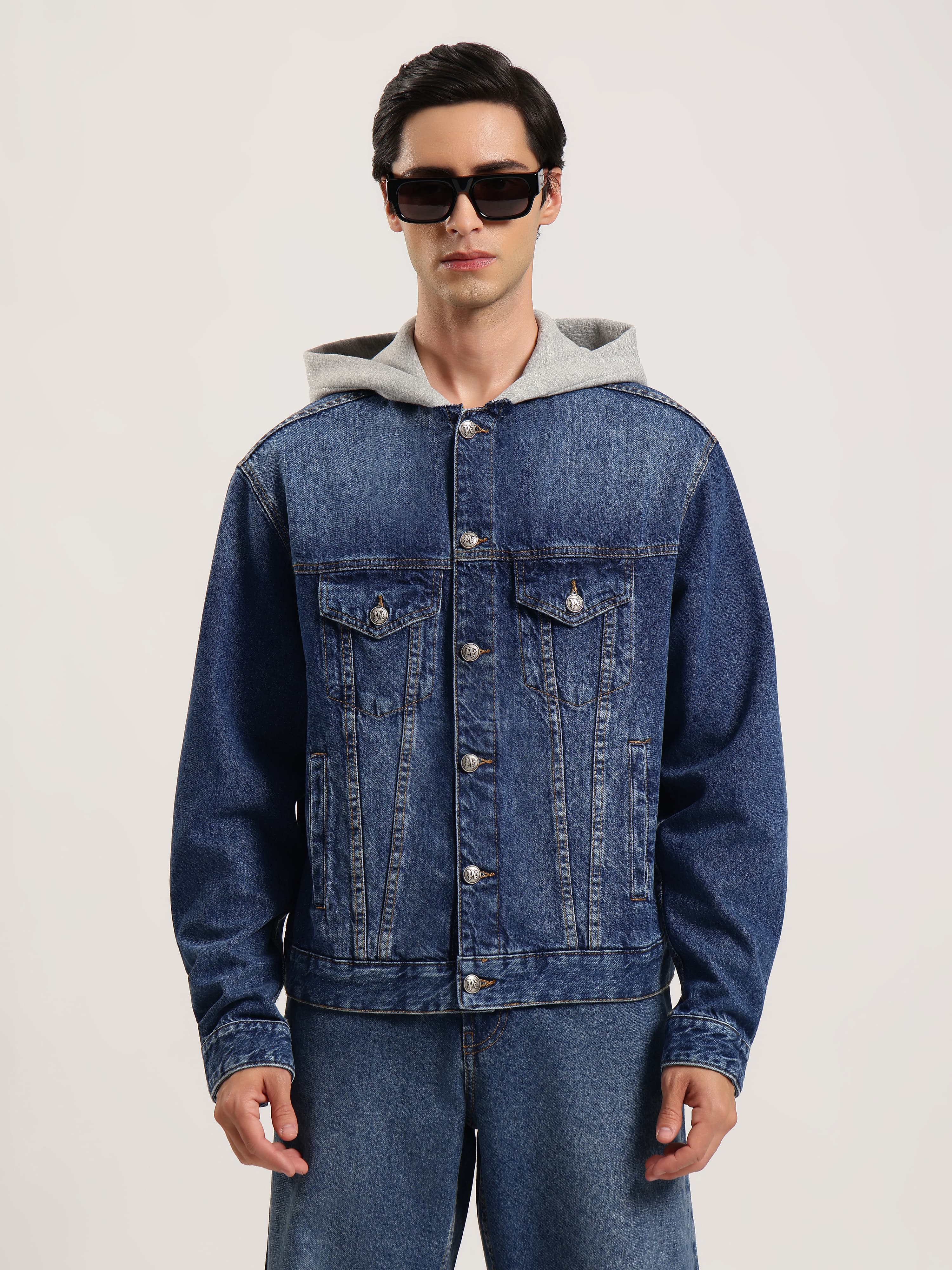 MW CURVED LOGO DENIM JACKET