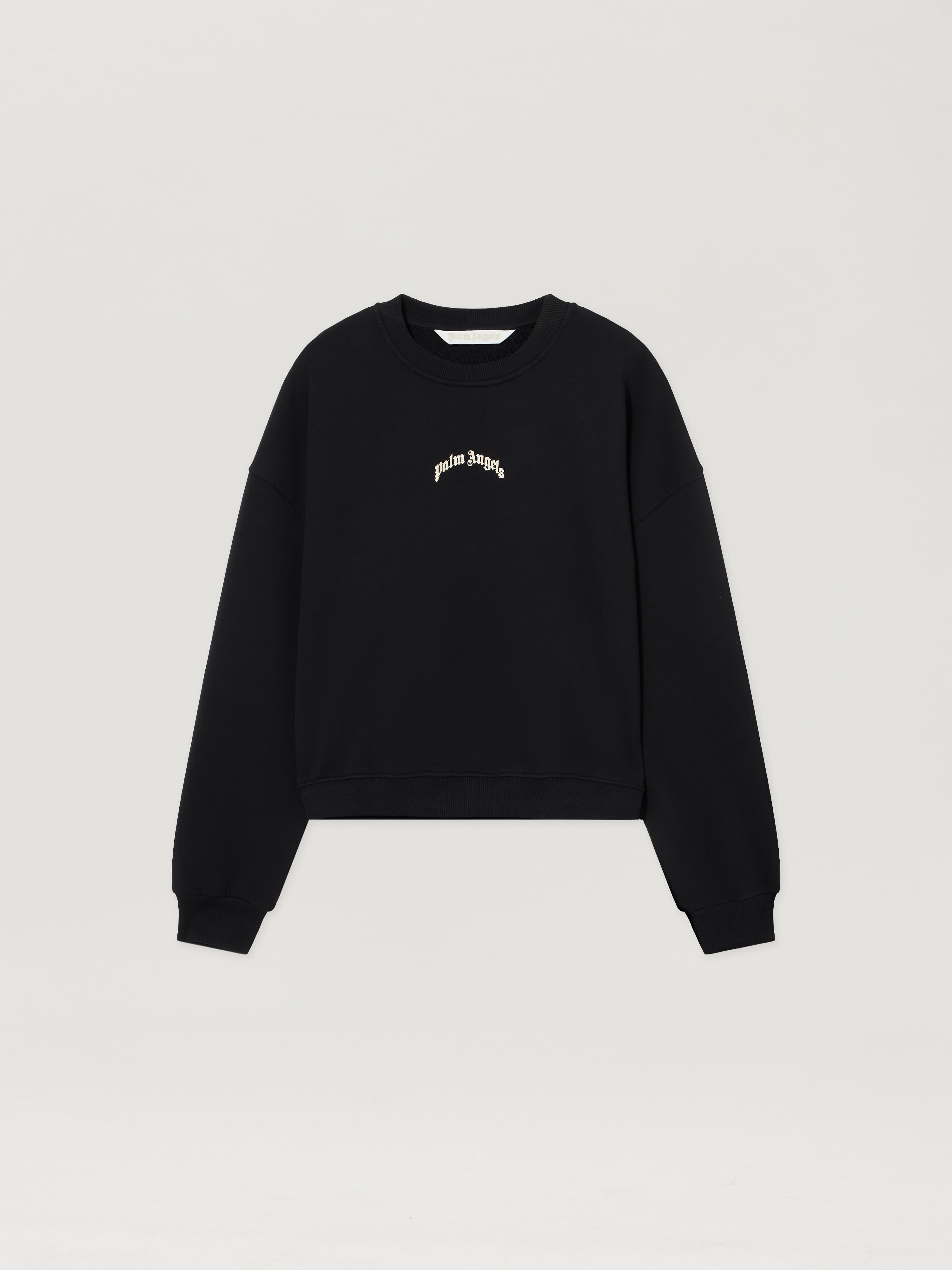 CURVED LOGO LOOSE CROP CREW