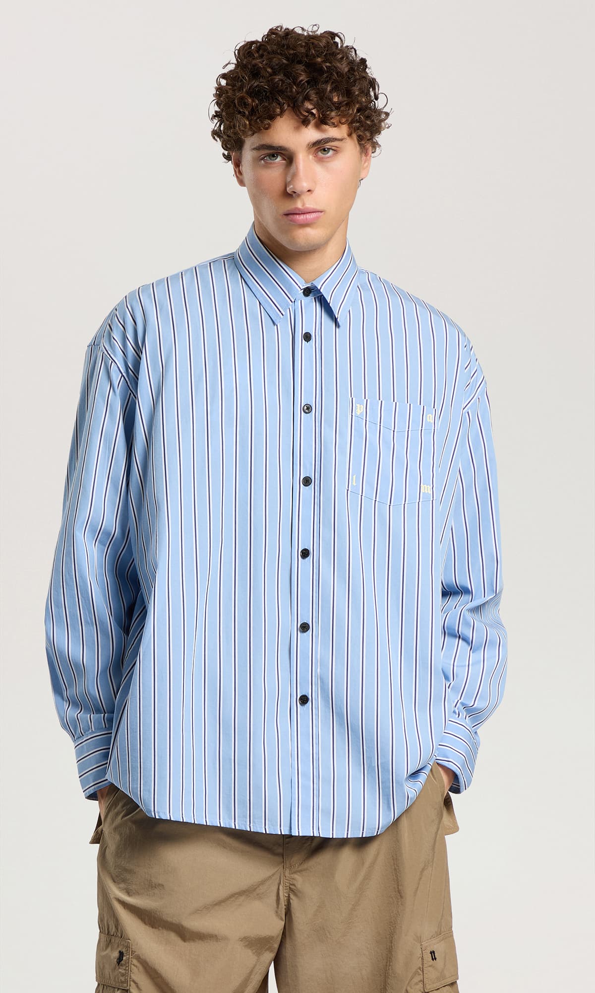 PALM TYPE STRIP OVER SHIRT L/S